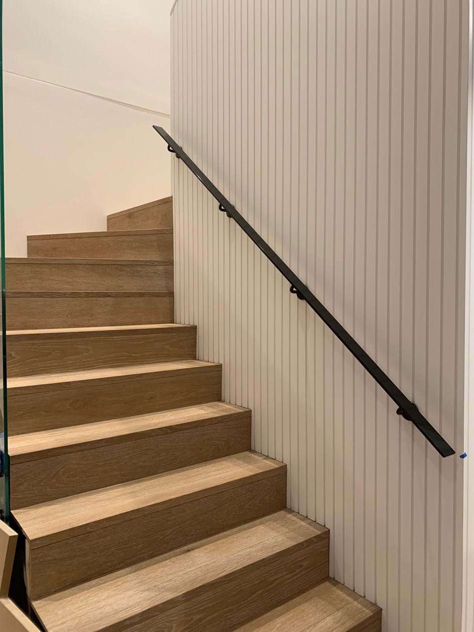 Battened MDF feature wall