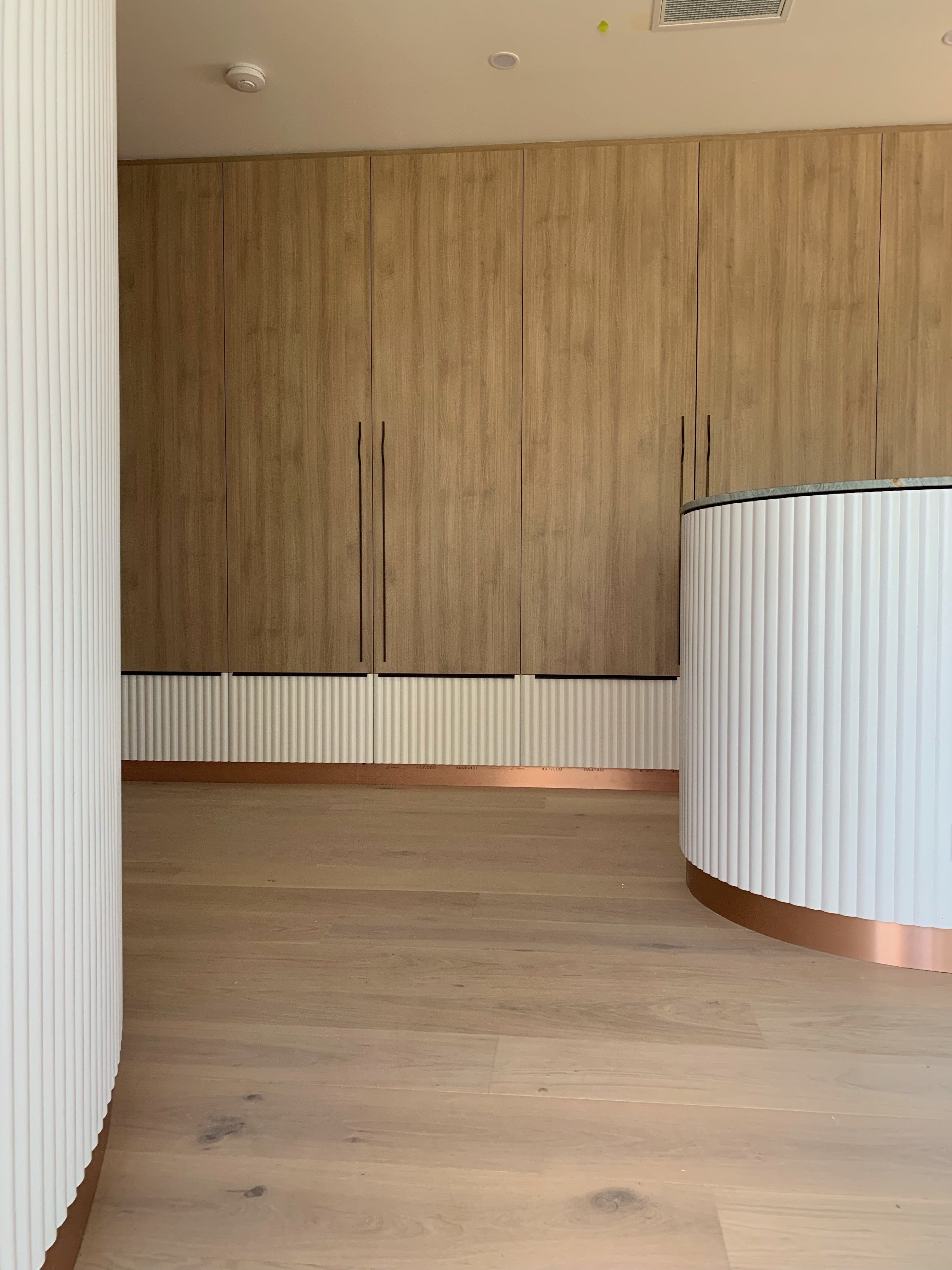 Ribbed MDF wall panels