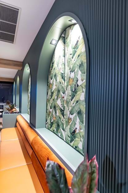 Feature wall using Ribbed MDF