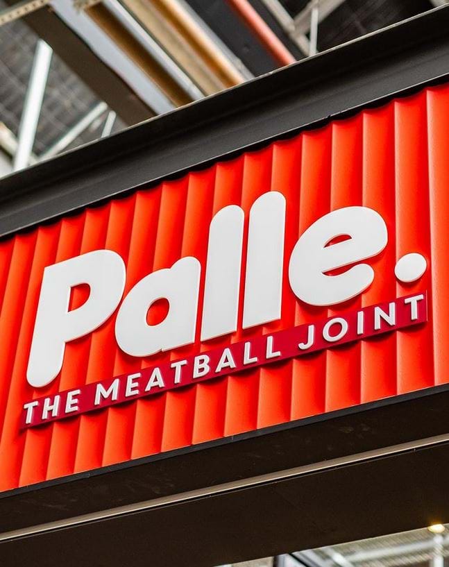 Restaurant signage using Fluted MDF