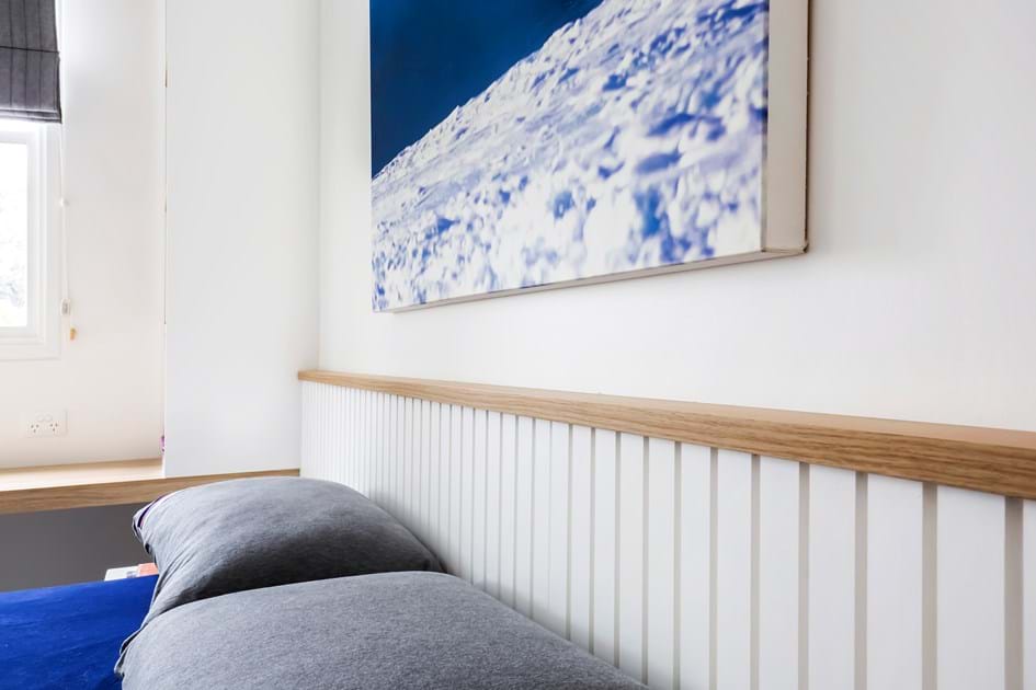 Wainscoting feature using Battened MDF