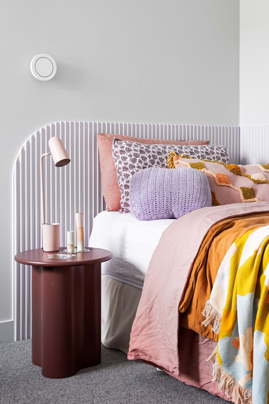 Bedhead using Fluted panels